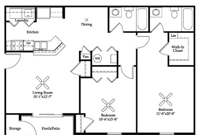Floorplan - Southern Winds Apartments