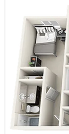 How the bedroom looks - (Female Only) University Park Apartments