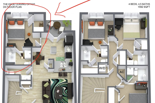 Unit Layout - The Edge, Townhouse on Toms Creek Road