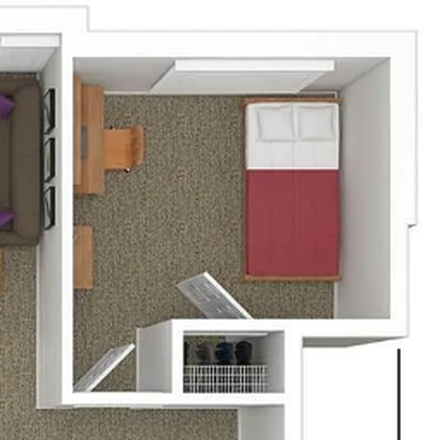 General layout of Unit for sale - South Campus Commons 7 apartment 7810 - C, 3 bedroom, 2 bathroom apartment, South campus