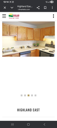 Photo from the website of a general layout of the kitchen - Highland Hills Apartments