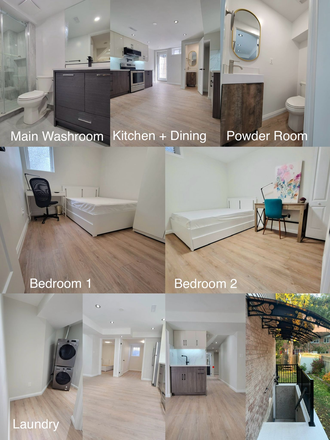Entire apartment including bedrooms, bathroom, kitchen and the entrance - 2 Available furnished Bedrooms in Basement Apartment in Morningside and Lawrence