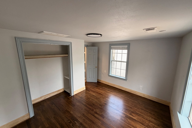 New Select Oak Hardwood Floors Installed - Bedroom View - 1 Bedroom Apartment - Walkable to Rice University in Historic Boulevard Oaks
