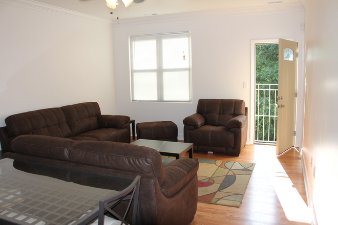 Living Room - Luxury Apartment w/ Roof Top Deck just 1 block to Temple's Main Campus