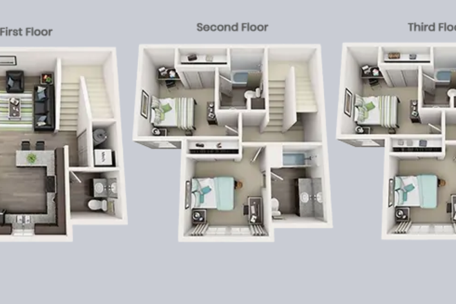 Layout of the floorplan - Millennium One Apartments