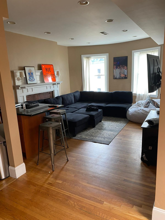 Living room - 15 St Lukes apartment near BU west campus