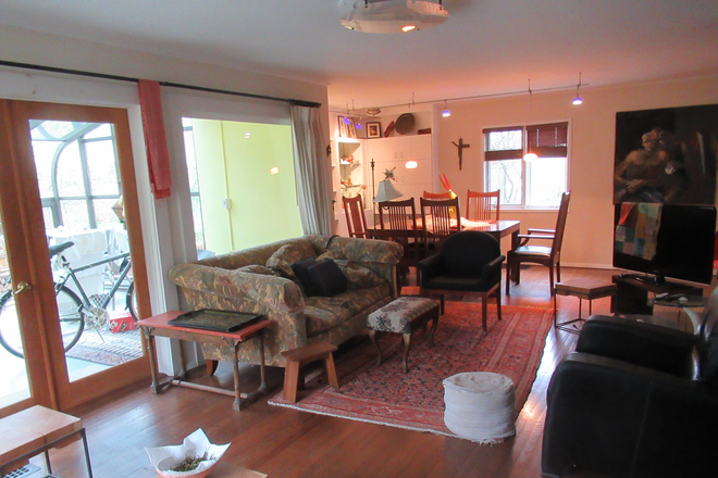 Living and dining areas - Summer:Furnished 3BR home-Valley Rd-Princeton