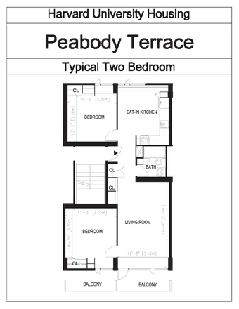 Floor Plan - Summer Sublet (Discounted/ Unfurnished): Peabody Terrace