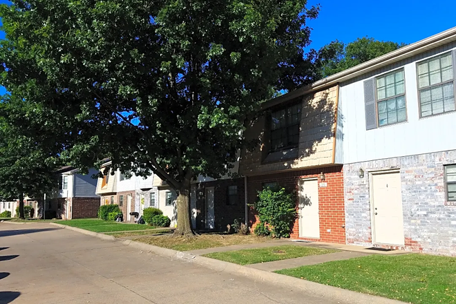 Outside street view - Leverett Townhouses