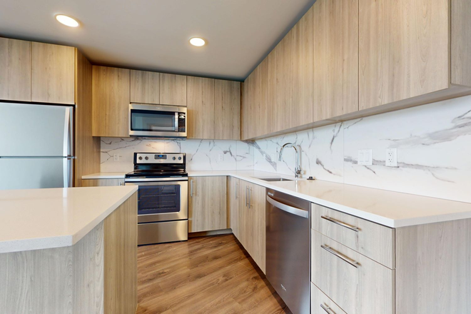 Kitchen - 100 Above the Park park-view 2B2B sublease starting late-March, $450 off from the base rate Apartments