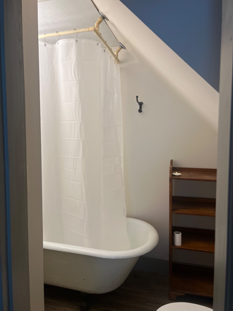 bath - clawfoot tub & shower - One Bedroom close to Campus Apartments
