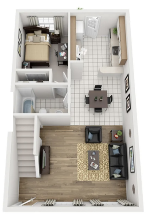 Downstairs - $799, 4/2.5 Apartment | Campus Crossing Relet
