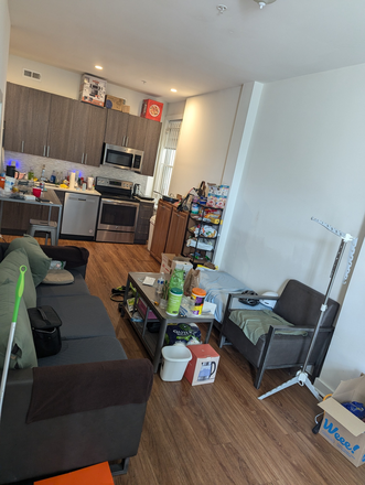 kitchen living room - $600/month including utilities, furnished bedroom, share bath with 1 rommate laundry/kitchen with 2 Apartments