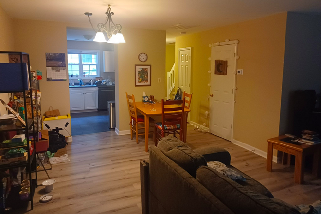 Living Room/Kitchen - Room for Rent: 15 minute walk to Franklin Street, just off the Tanyard Branch trail Duplex