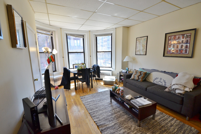 Living room - Spacious 1-bed on Marlborough St. Available 9/1/24