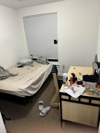 Bedroom, sorry for mess moving out - South Campus Commons 7 Apartment, Room 7605, 4 Males