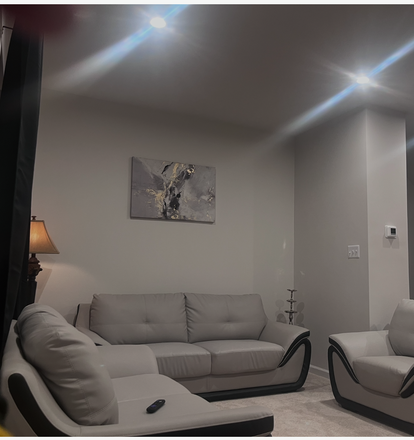 Living Room - Mem's Lounge Plaza - New Gorgeous Townhouse (Option to rent 3 rooms and Individual Rooms) 1mile