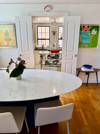 Dining room peeking into Kitchen (photo from Living Room) - Bright & beautiful pre-war gem in the heart of NYC, walk to NYU Lagone Apartments