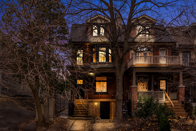 Front - night - Newly renovated 2B2B and 1B1B Units by High Park and Keele subway station for STR and MTR Triplex