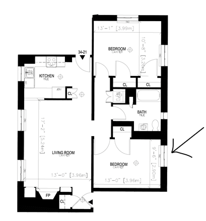 Room for rent is marked - Botanic Gardens Apartments