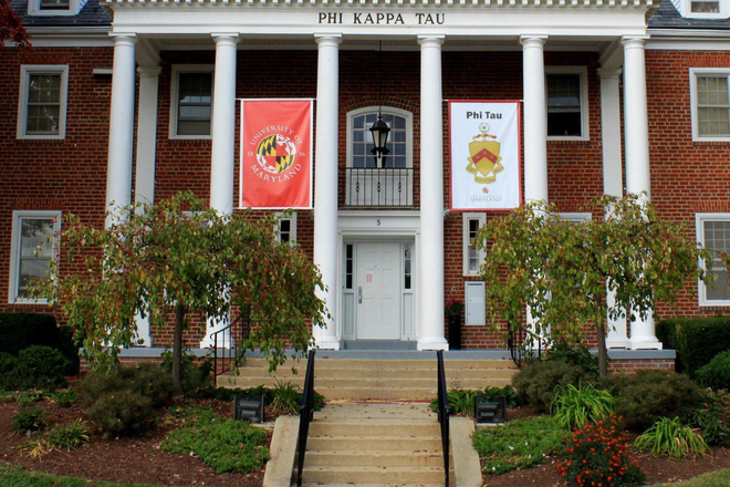 Front of Fraternity House - Phi Kappa Tau Fraternity