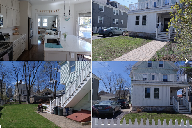 Outside of the house - 3Bed2Bath, Backyard, Driveway, 1.5 floors. The open bedroom is on the second floor! Townhome