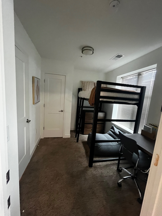 Model bed of another unit, my unit will have a bigger room and regular bed - Tempo Apartments