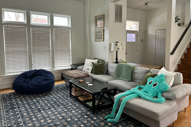 Living room. Lots of natural light available - Townhome rental-looking for two more roommates mates