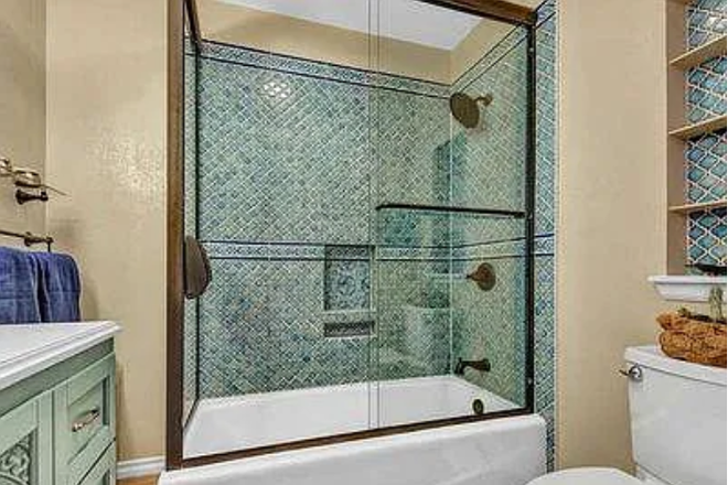 Bathroom next to available bedroom - 1 Bedroom Available in 3-Bedroom House Next to the Hill - Girls Only