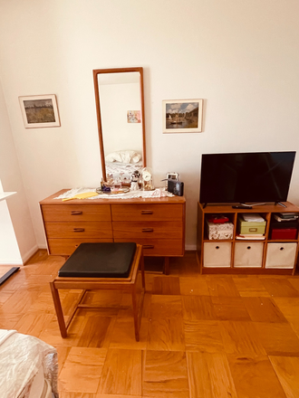 dresser and smart tv - Charming Fully Furnished Master Bedroom with own Bathroom and Shower Condo