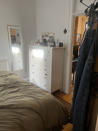 Bedroom looking from one door to the other - June 5-30 Sublet Apartments