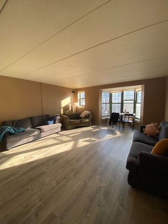 Living Room - Douglas Park Apartments, right across from Carter Field