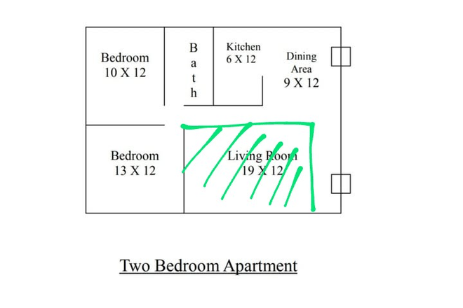 Floor plan - Private Living Room in Presidential Apartments