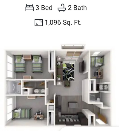Floor plan - Americana Apartments