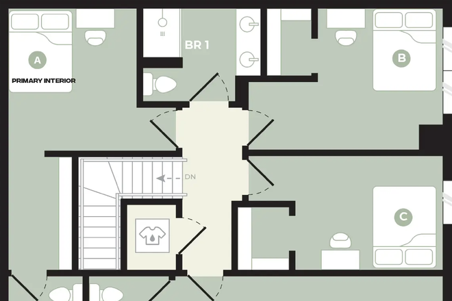 Floorplan for the 2nd floor - The Hub College Park – 2026–2027 Lease Takeover Apartments