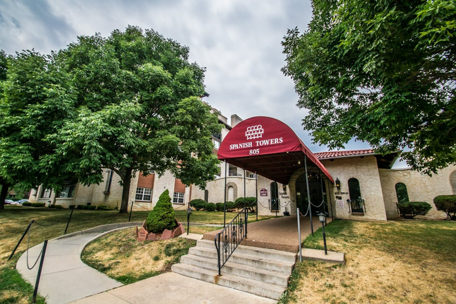 Entrance - Spanish Towers Apartments