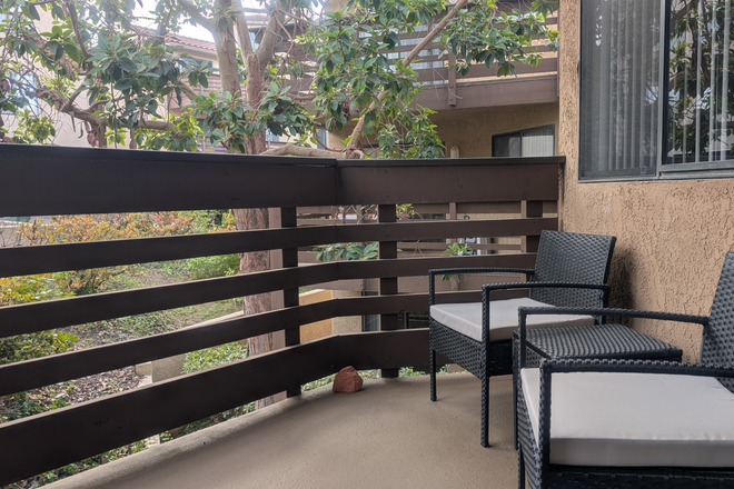 Patio - Private Bedroom and Bathroom at La Jolla Del Sol for One Female Roommate