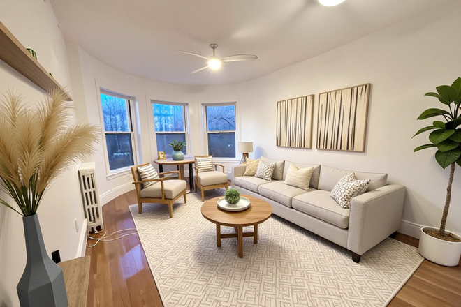 living room - Spacious Brookline 1 bed with parking for rent and updated kitchen! Available now Apartments
