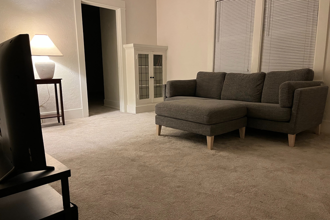 Living Room - Cute and cozy 2 bed, 1 bath duplex with garage and small yard Duplex