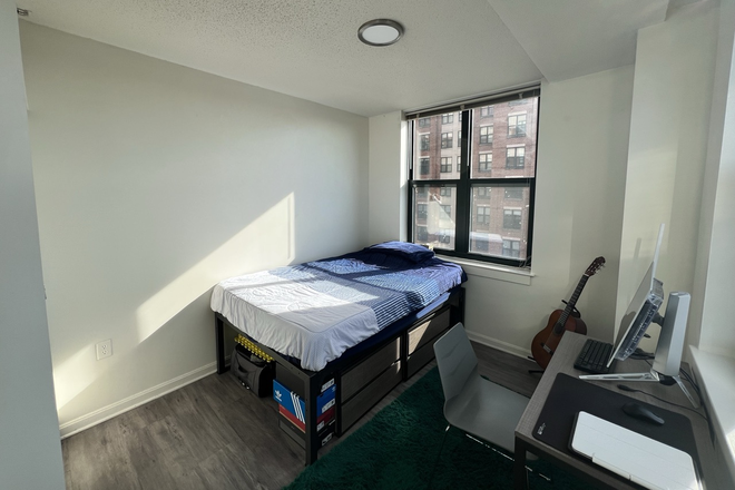 Bedroom - Summer 2026 - University View Apartment Sublet (Large Room, 3 Windows w/ Campus View)