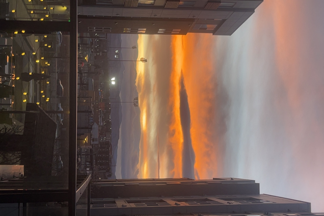 This is the view from the monster balcony connected to the apartment - Colab Apartments