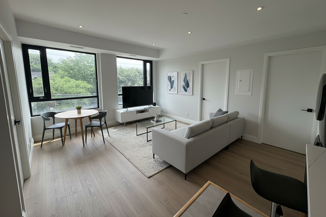 living room - Furnished All-inclusive Bedrooms available in Brand new boutique Blding in the Annex.  10 min walk. Apartments