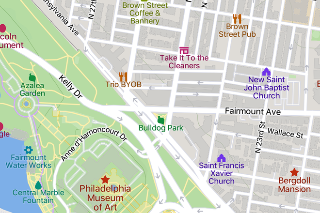 Area Map of Fairmount Neighborhood - 2601 Parkway Condo