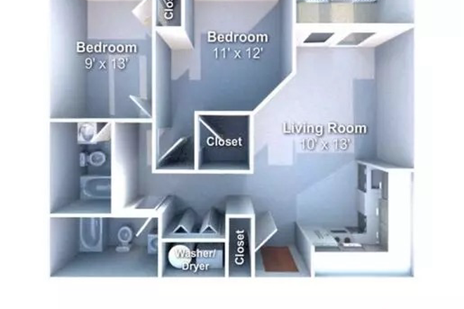 Apartment Floor Plan - Room for Rent, State Street Towers Apartments