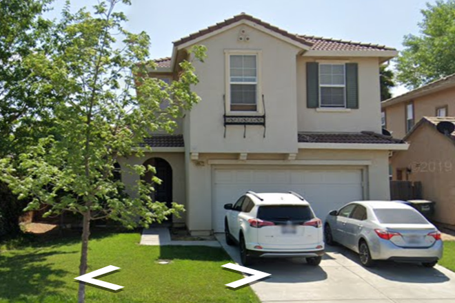 front side - 1 master +2 bedrooms in a single family house near CatTrack stop within 2.6 miles to UC Merced