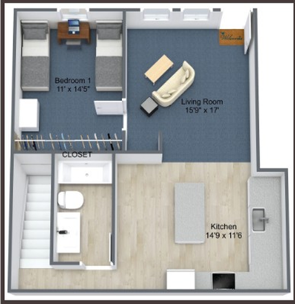 Top floor - Ceder Lofts East Apartments