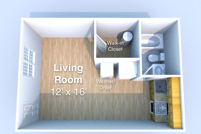 Floor plan - Ananda apartment (15 min walk to campus)