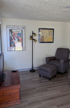 Living room - UConn 1BR Sleeps 4 by Nye-Holman State Forest & Willimantic River Fishing Condo