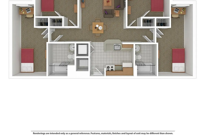 Floor plan - Winter/Spring/Summer 2026 South Campus Commons Sublet