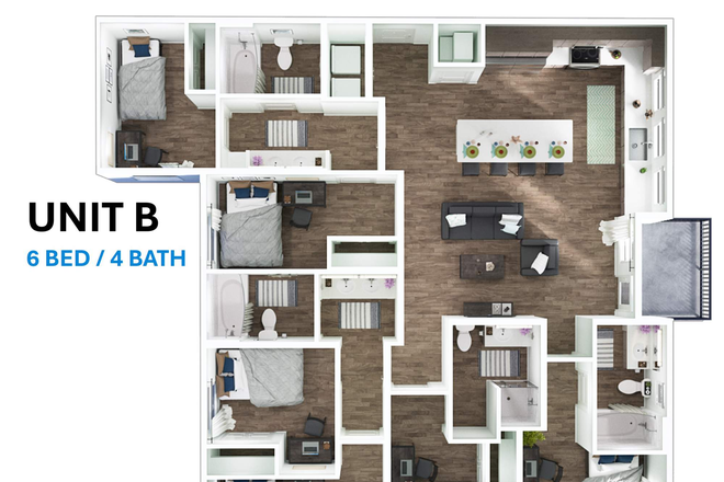 Unit Layout - The Nest on Sunset